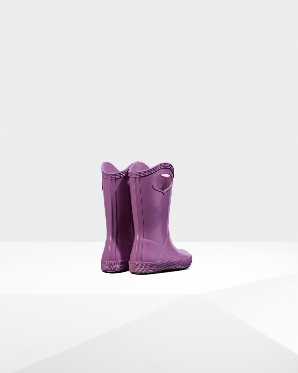 Botas de Lluvia Hunter Niños - Original First Classic Grab Handle Gloss - Morados - PMERLYT-47